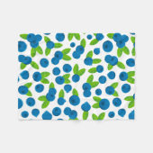 Fresh Blueberry Pattern Fleecedecke (Vorderseite (Horizontal))