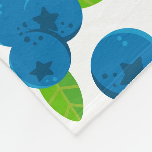 Fresh Blueberry Pattern Fleecedecke (Ecke)