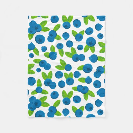 Fresh Blueberry Pattern Fleecedecke (Vorderseite)