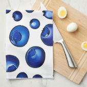 Fresh Blueberry Pattern Geschirrtuch (Viertel Falte)