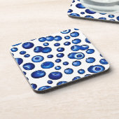Fresh Blueberry Pattern Getränkeuntersetzer (Linke Seite)