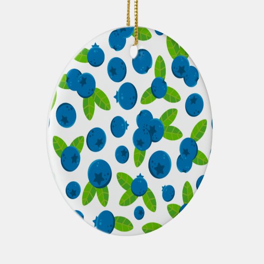 Fresh Blueberry Pattern Keramik Ornament (Rechts)