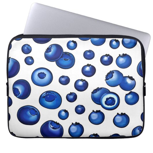 Fresh Blueberry Pattern Laptopschutzhülle (Vorderseite)