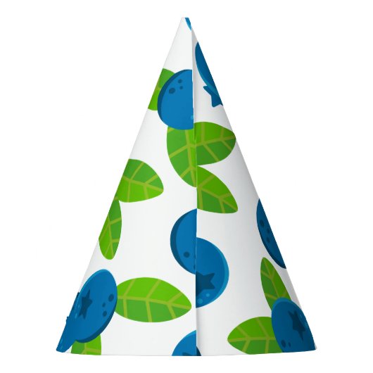 Fresh Blueberry Pattern Partyhütchen (Rückseite)