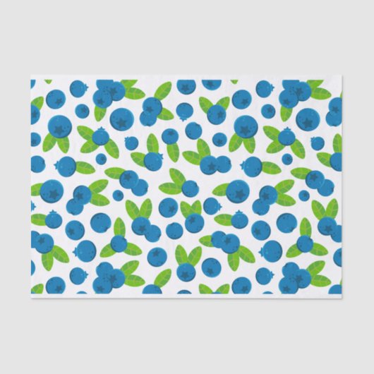 Fresh Blueberry Pattern Seidenpapier (Vorderseite)