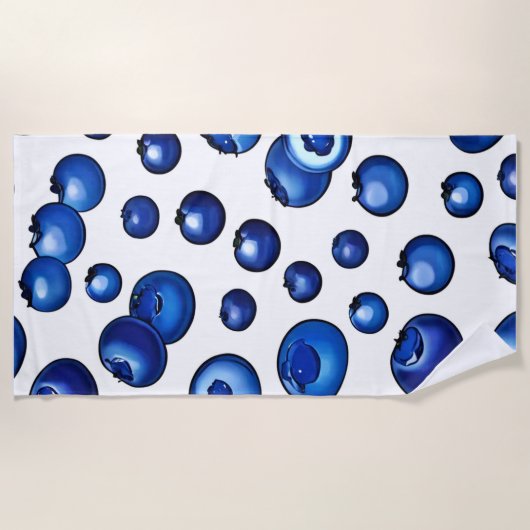 Fresh Blueberry Pattern Strandtuch (Vorderseite)