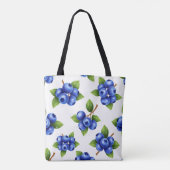 Fresh Blueberry Seamless Pattern Tasche (Rückseite)