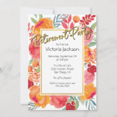 Fresh Blume Gold Foil Retirement Party Einladung (Vorderseite)