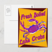 Fresh Boiled Lake Crabs Postkarte (Vorne/Hinten)