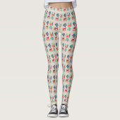 Fresh Bone White Nordic Pattern Leggings (Vorderseite)
