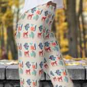 Fresh Bone White Nordic Pattern Leggings