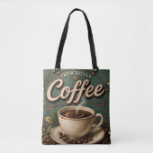 Fresh Brewed Coffee Rustic Farmhouse Tasche (Vorderseite)