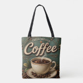 Fresh Brewed Coffee Rustic Farmhouse Tasche (Rückseite)