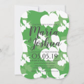 Fresh Bright Green Lemon Silo Pattern Wedding Einladung (Vorderseite)