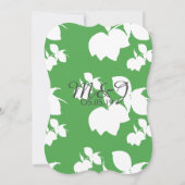 Fresh Bright Green Lemon Silo Pattern Wedding Einladung (Rückseite)