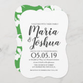 Fresh Bright Green Lemon Silo Pattern Wedding Einladung (Vorne/Hinten)