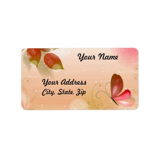 Fresh Butterfly 2 Adressaufkleber (Vorne)