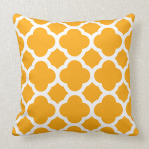 Fresh Butternut Color marokkanisches Quatrefolienm Kissen