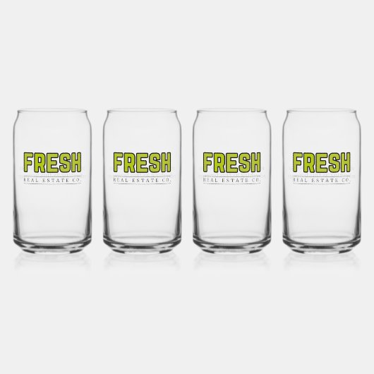 FRESH Can Glas (4er Set) (Vorderseite)