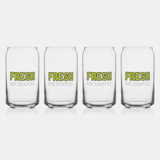 FRESH Can Glas (4er Set) (Vorderseite)