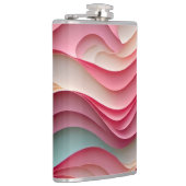 Fresh Candy Colored Waves Flachmann (Rechts)