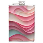 Fresh Candy Colored Waves Flachmann (Vorderseite)