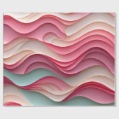 Fresh Candy Colored Waves Geschenkpapier (Flach)