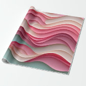 Fresh Candy Colored Waves Geschenkpapier (Ungerollt)