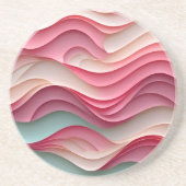 Fresh Candy Colored Waves Getränkeuntersetzer (Vorne)