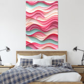Fresh Candy Colored Waves Leinwanddruck (Insitu (Schlafzimmer))
