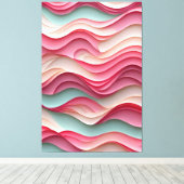 Fresh Candy Colored Waves Leinwanddruck (Insitu (Holzboden))
