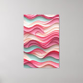 Fresh Candy Colored Waves Leinwanddruck (Vorderseite)