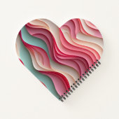 Fresh Candy Colored Waves Notizblock (Rückseite)