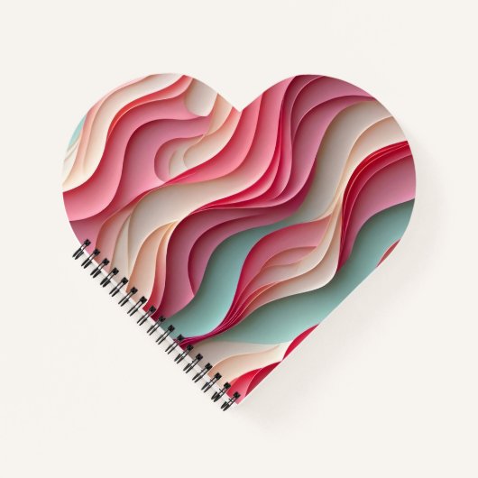 Fresh Candy Colored Waves Notizblock (Vorderseite)