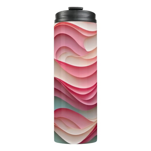 Fresh Candy Colored Waves Thermosbecher (Vorderseite)
