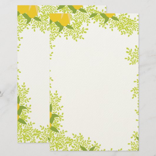 Fresh & Cheerful Writing Paper Briefpapier (Vorne/Hinten)