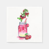 Fresh Cherry Drink Napkins Serviette (Vorderseite)