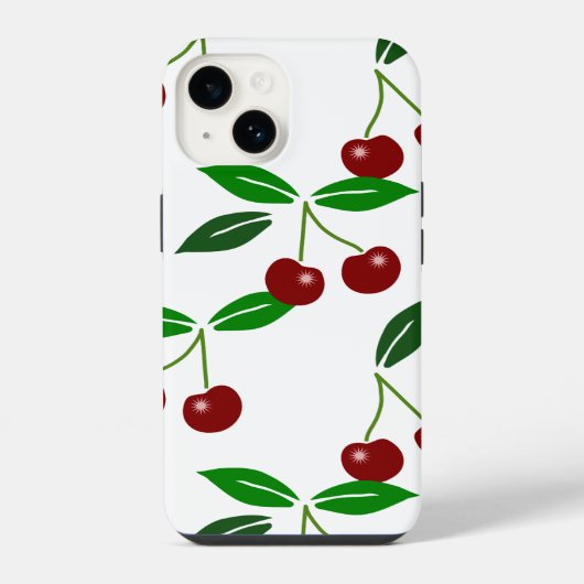 Fresh Cherry Seamless Muster iPC iPhone Hülle (Rückseite)