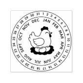 Fresh Chicken Eggs Carton Date Wheel Permastempel (Design)