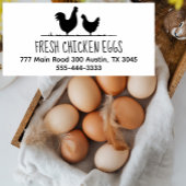 Fresh Chicken Eggs Return Address Telephone Gummistempel