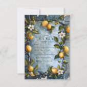 Fresh Citrus Botanical Wedding RSVP Karte (Vorderseite)