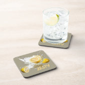Fresh Citrus Coaster Set- Lemon Design Getränkeuntersetzer (Rechte Seite)