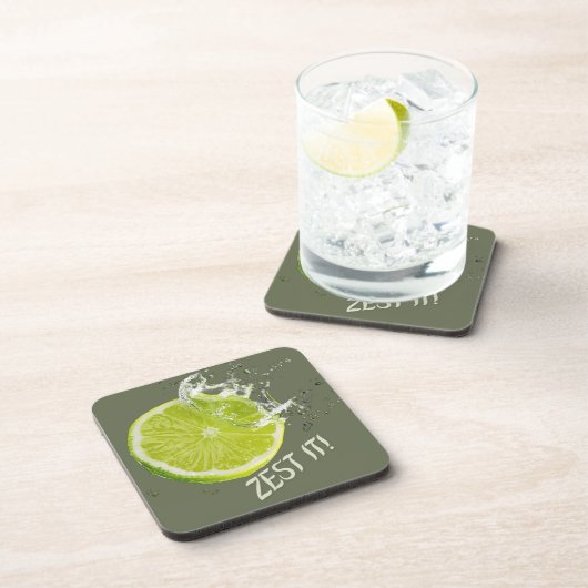 Fresh Citrus Coaster Set- Lime Design Getränkeuntersetzer (Rechte Seite)