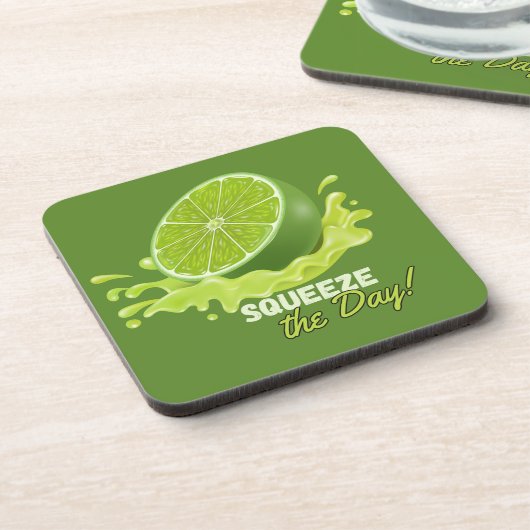 Fresh Citrus Coaster Set- Lime Design Getränkeuntersetzer (Linke Seite)