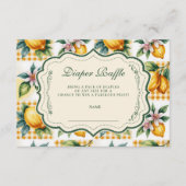 Fresh Citrus Floral Baby Shower Diapper Raffle Begleitkarte (Vorderseite)