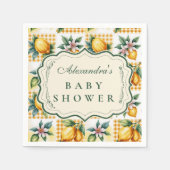 Fresh Citrus Floral Baby Shower Serviette (Vorderseite)
