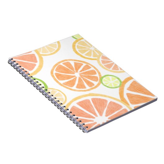 Fresh Citrus Fruits Orange Lime Lemon Grapefruit Notizblock (Rechte Seite)