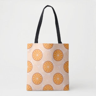 'Fresh Citrus' Lebendiges Orangenmuster Tasche