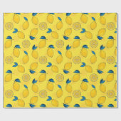 Fresh Citrus Lemon Geschenkpapier (Flach)