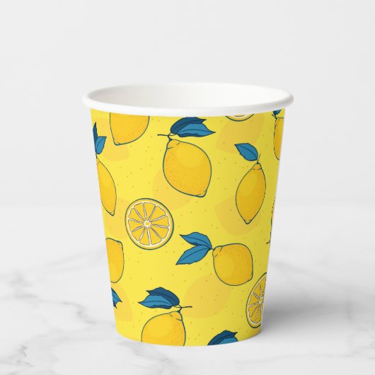 Fresh Citrus Lemon Pappbecher (Rückseite)